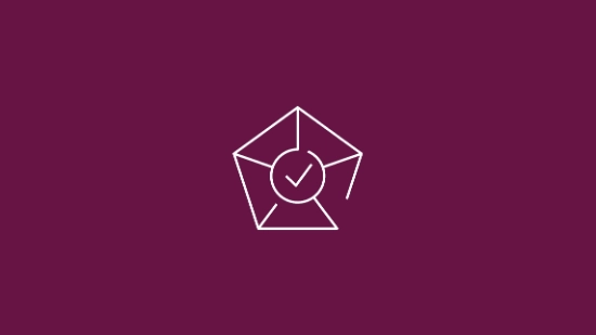 Symbol of a hexagon representing a successful structure.