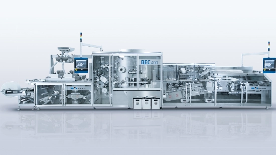 Front view of the BEC 400 blister line