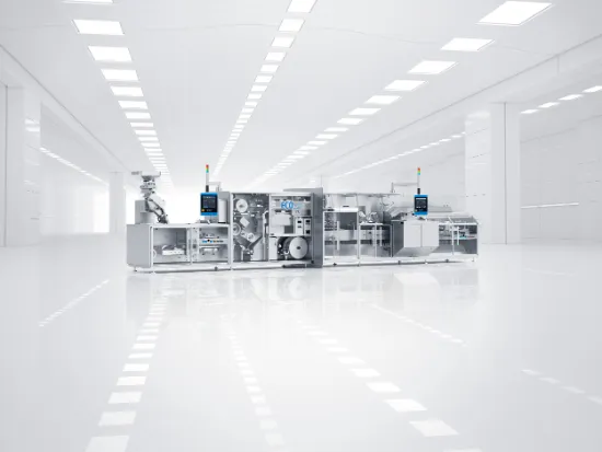 ECO 350 blister line in Direct Link Configuration in a production hall