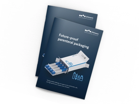 A picture of a whitepaper with 4 medical pens on the cover