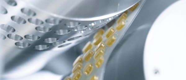 Comprimidos en blísteres de PP monomaterial transparente durante la producción farmacéutica